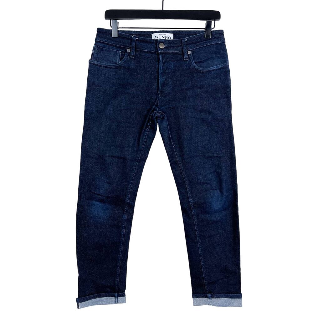 Atelier Munro 30x30 Selvedge Denim Tapered Mens Jeans Button Fly
